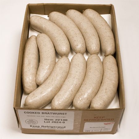 Cooked Bratwurst Pork And Veal White Color Brat Brats 2140